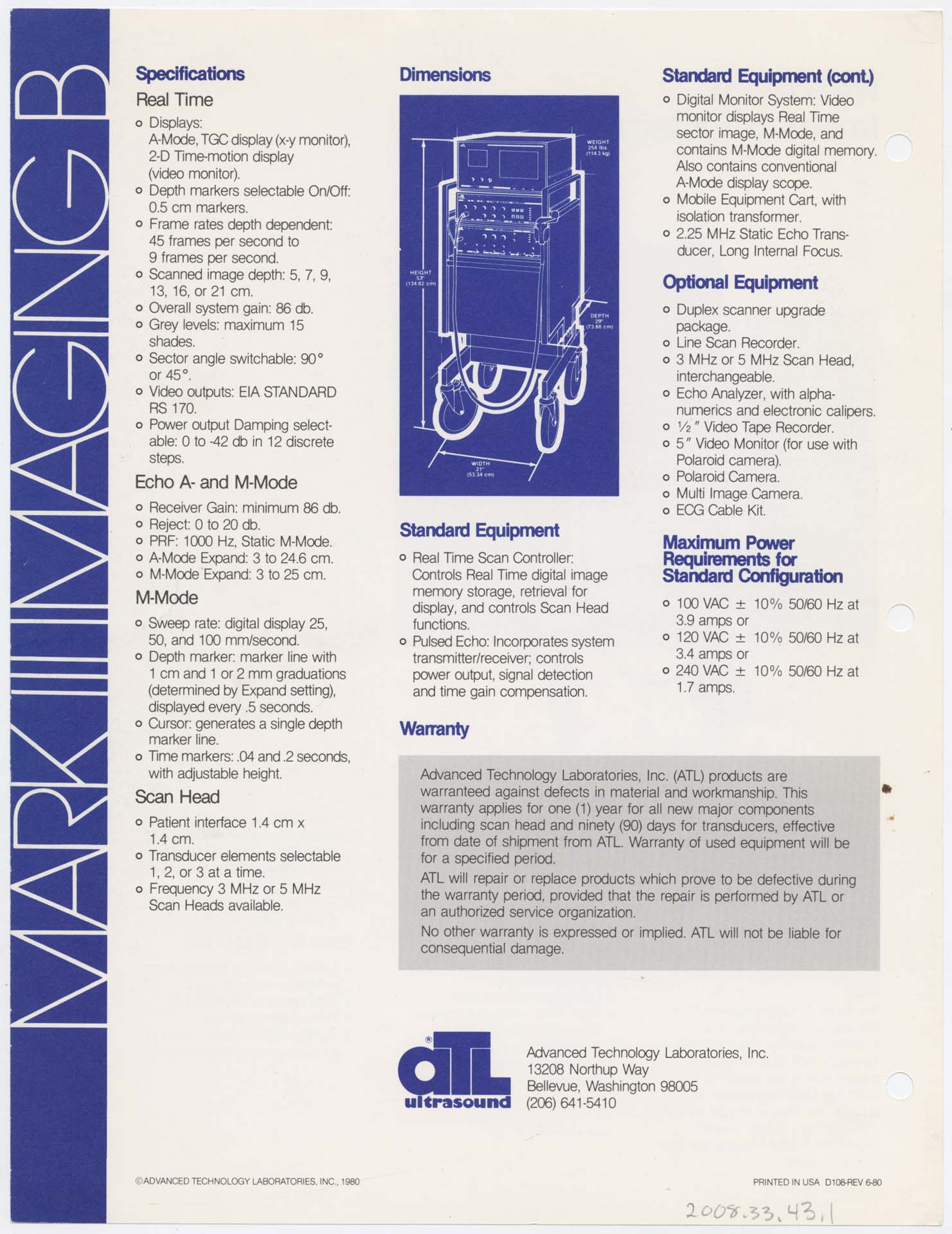 Image of ATL Mark III Imaging System B, 1980