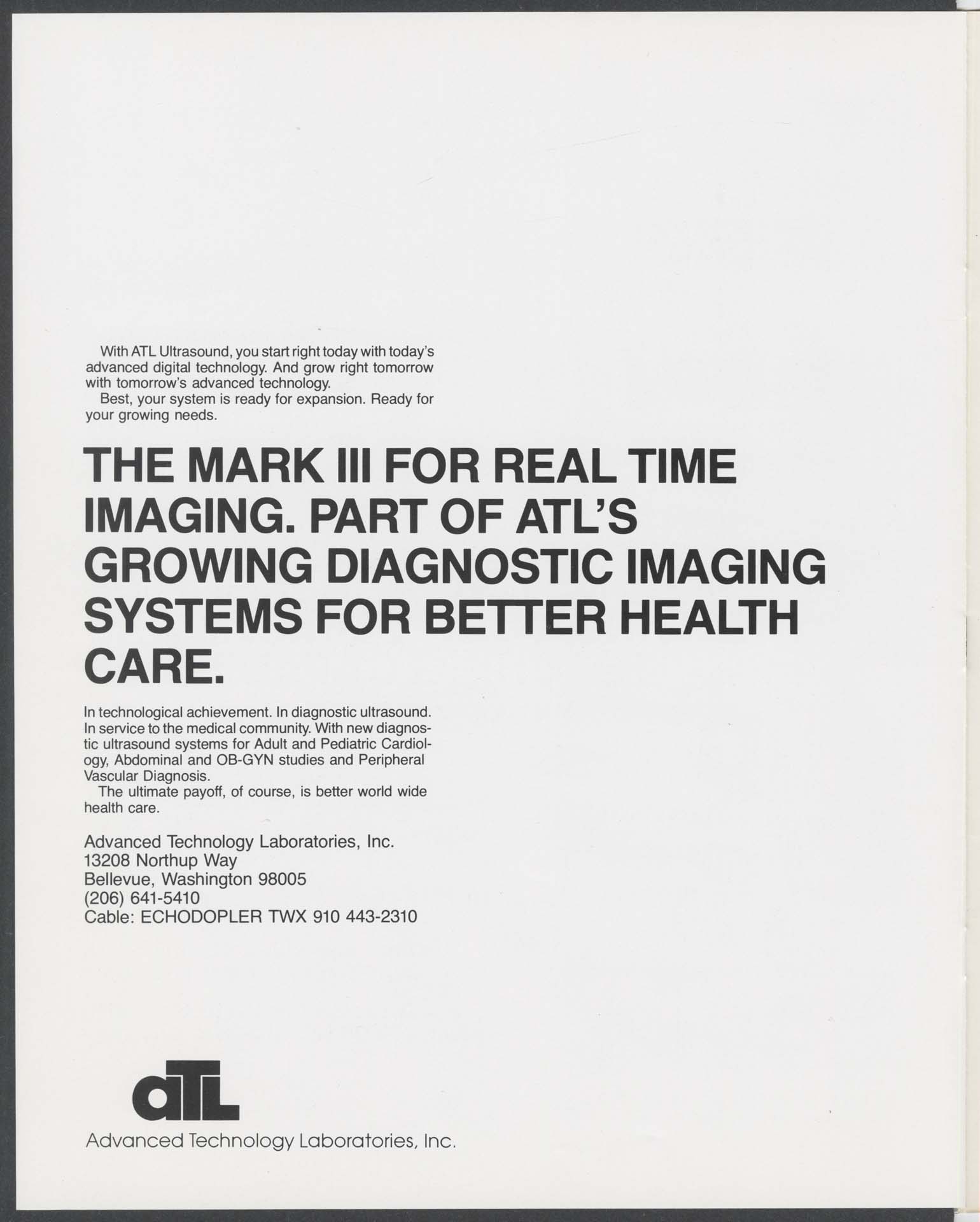 Image of ATL Mark III Real-Time Imaging, circa 1978