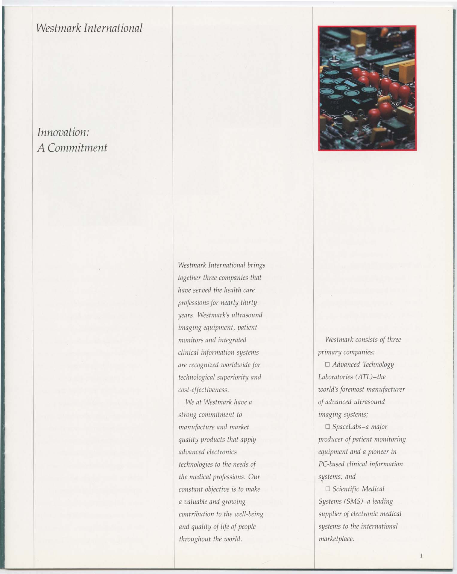 Image of Westmark International brochure, circa 1990