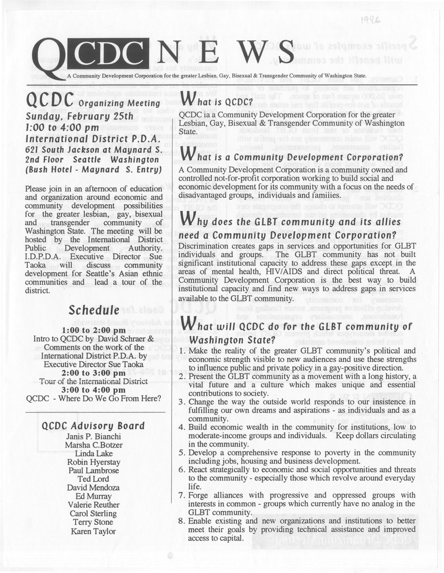 Image of QCDC News, 1996