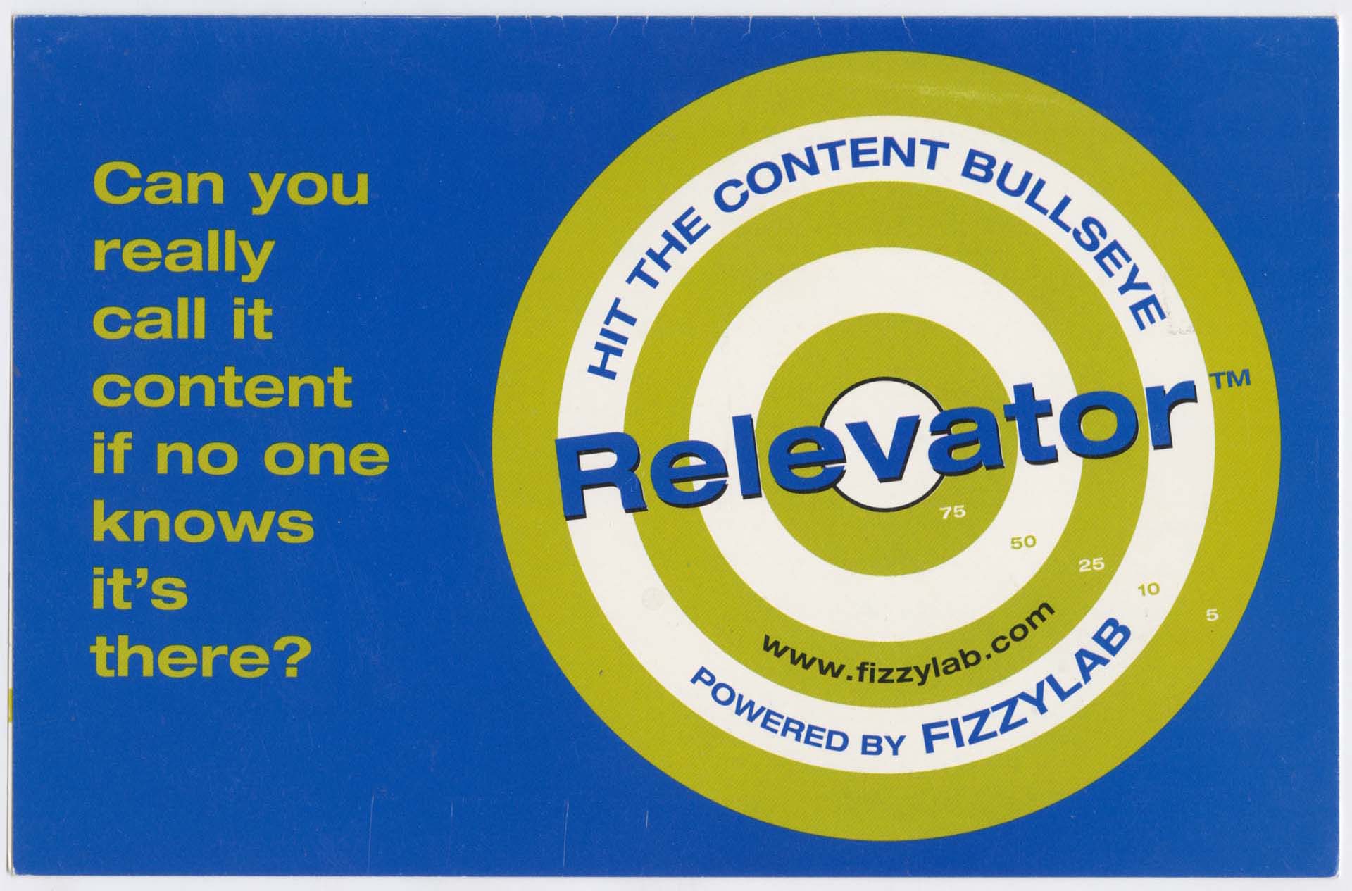 Image of FizzyLab brochure, 2001