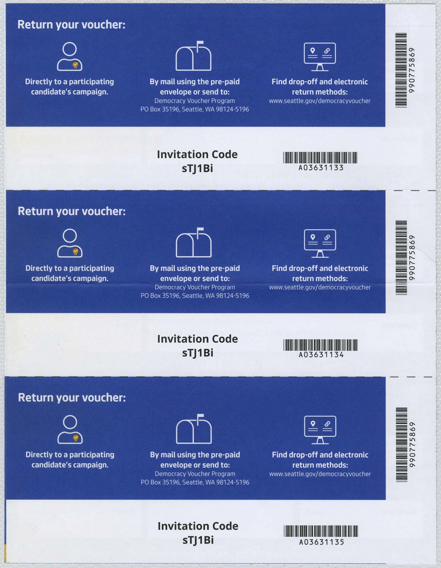 Image of City of Seattle Democracy Vouchers for Seattle City Council District 2, 2019