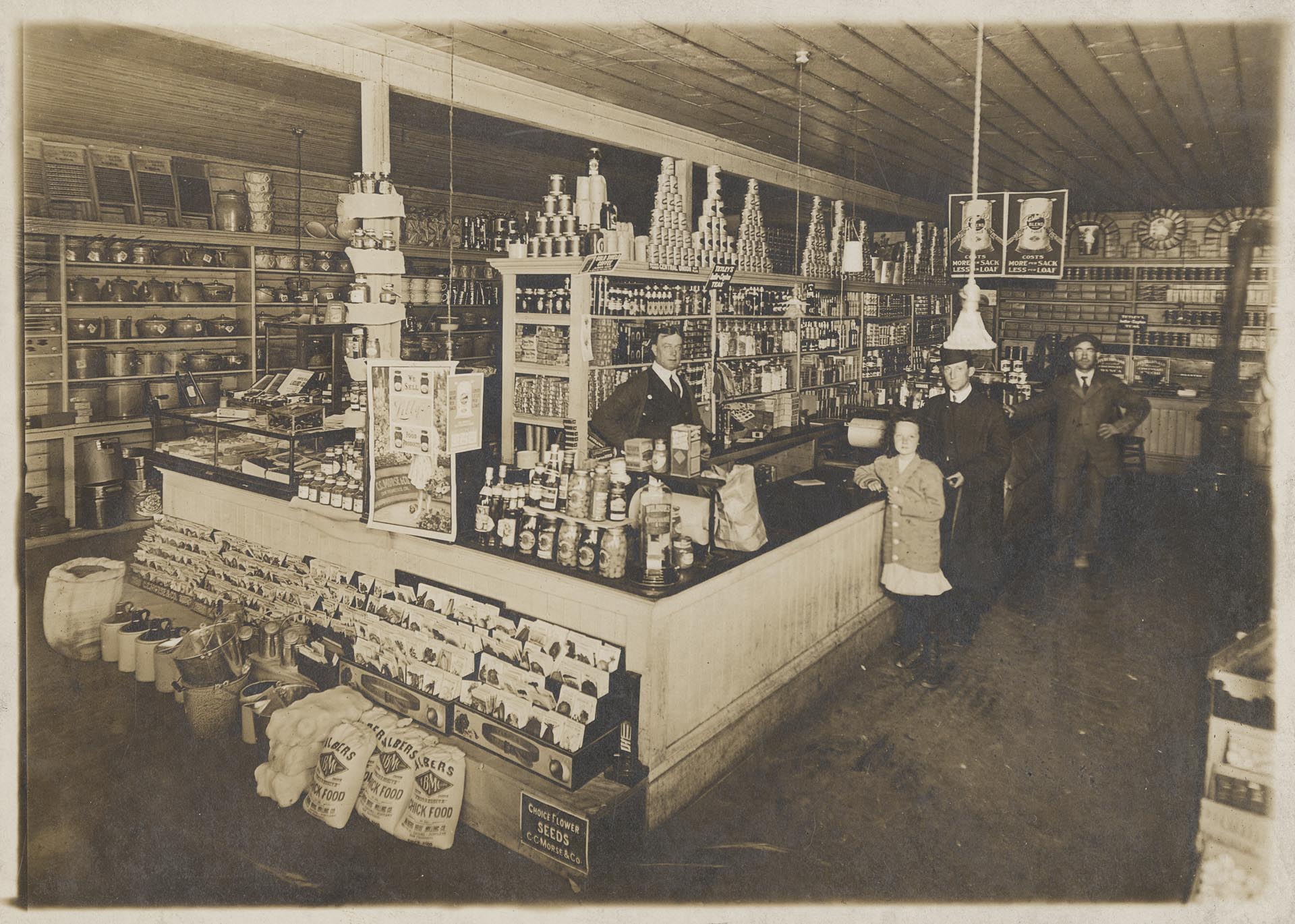 Image of Interior of the B.F. Middleton general store in South Park, Seattle, circa 1895