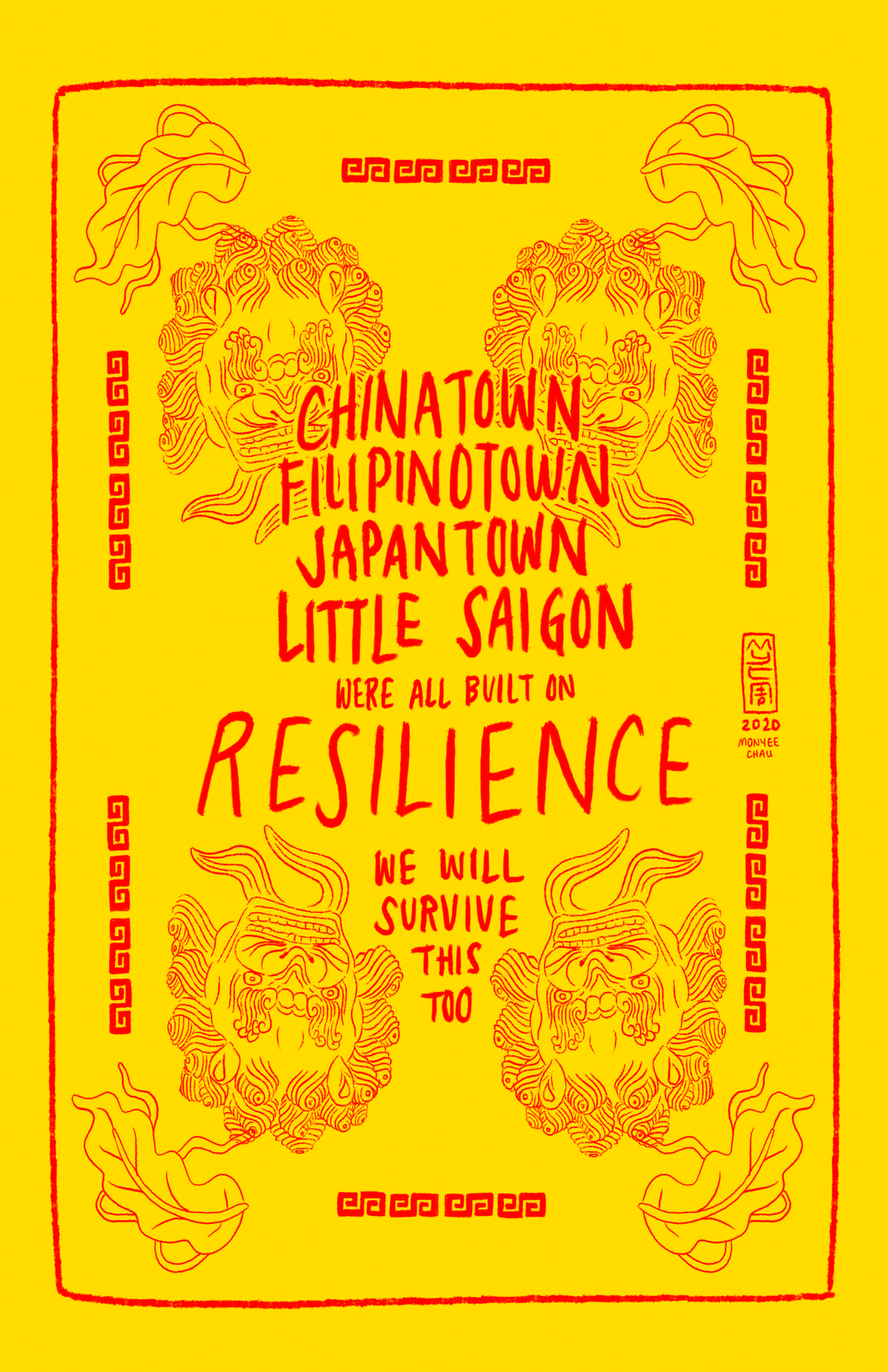 Image of Chinatown - International District resiliency poster, 2020