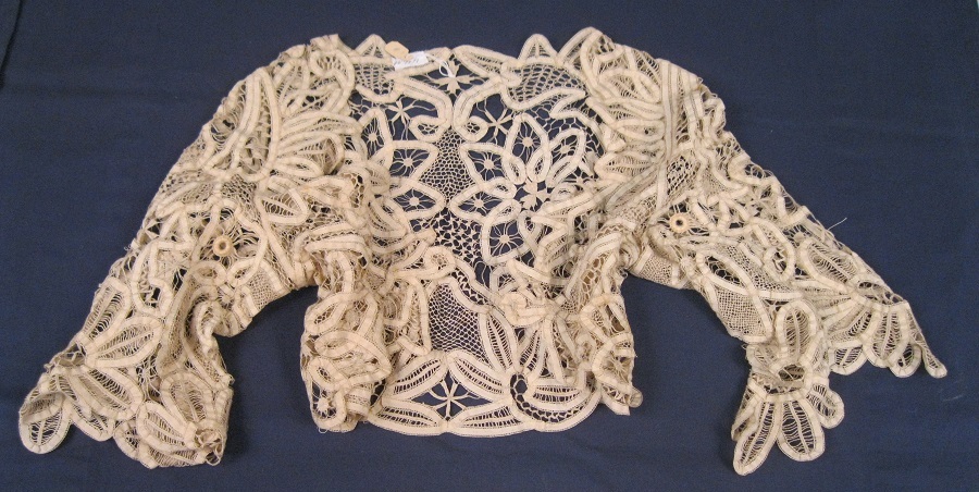 Image of Battenberg lace cape jacket, 1895