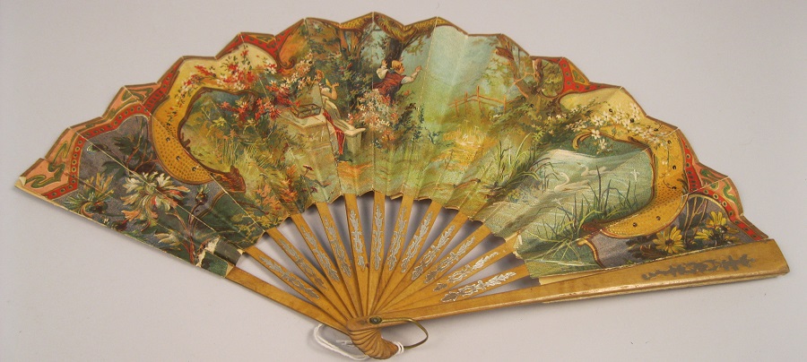 Image of Decorative paper fan, ca. 1890-1910