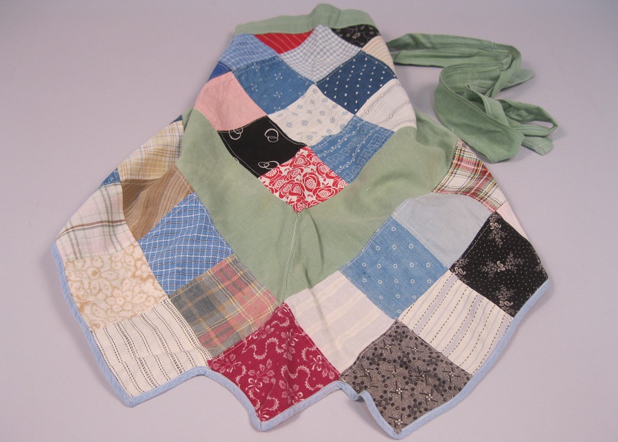 Image of Patchwork half apron handmade by Frances Nicklas, ca. 1890-1910