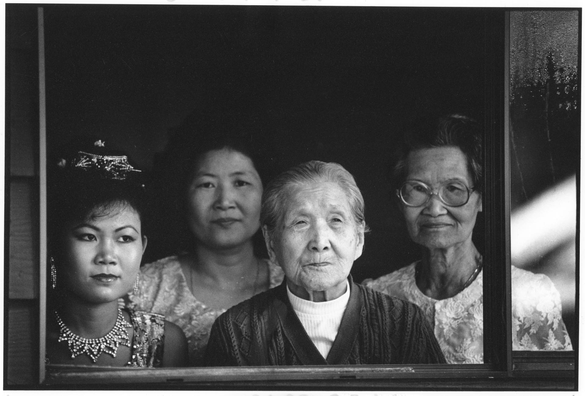 Image of Khung Sokunthea with family at her wedding, Seattle, June 30, 1989