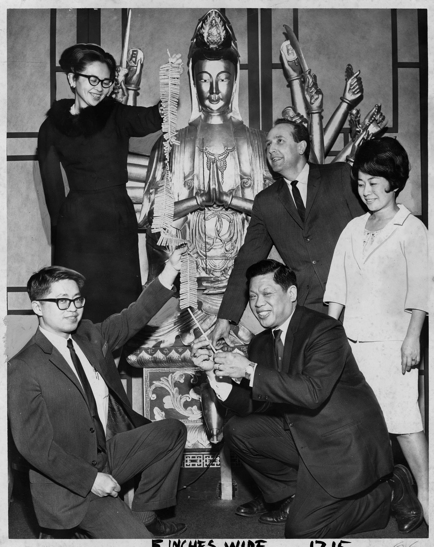 Image of Chinese New Year guests at Ruby Chow's, Seattle, January 1966