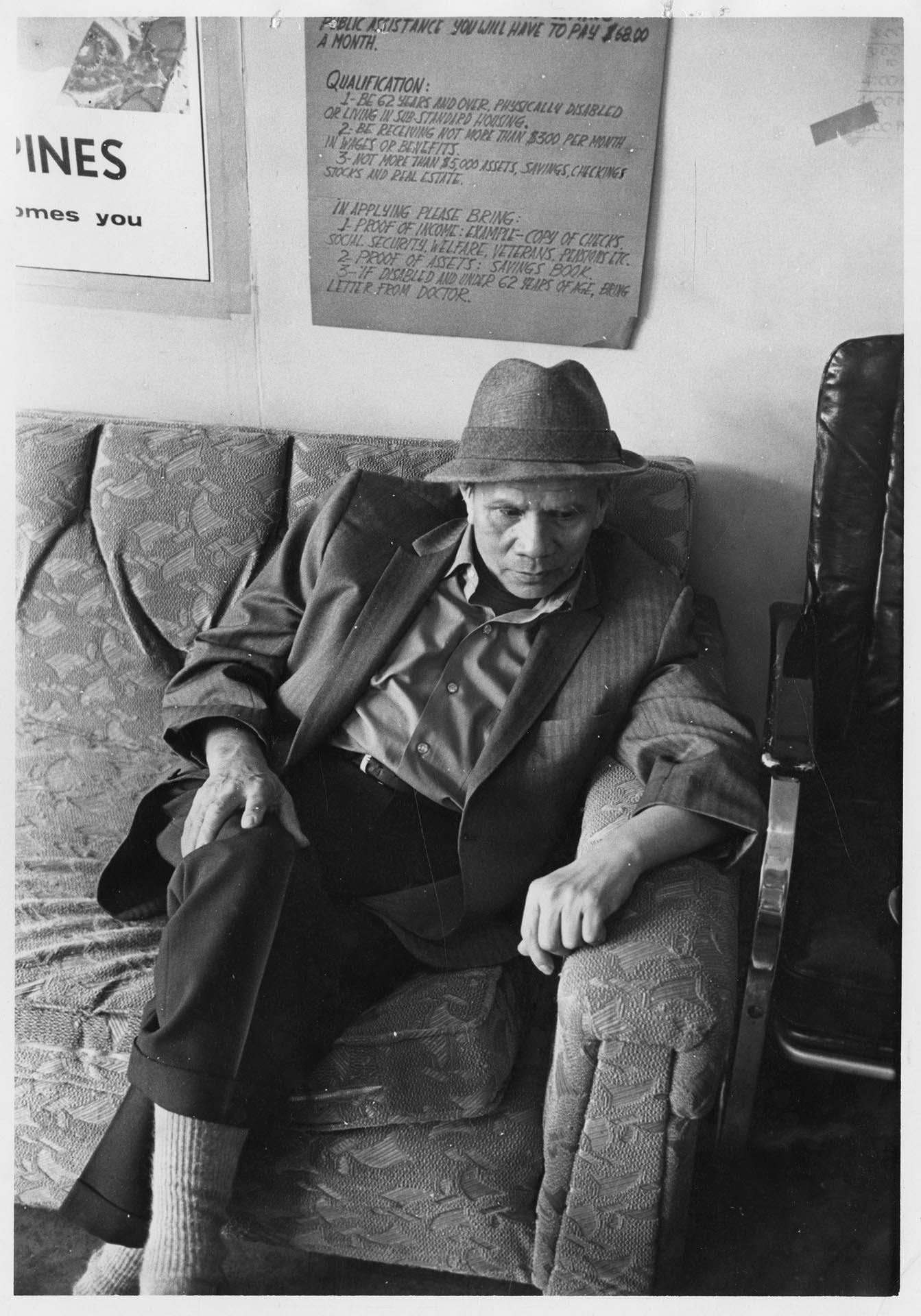Image of Magno Rudio at the International Drop-In Center, Seattle, 1972