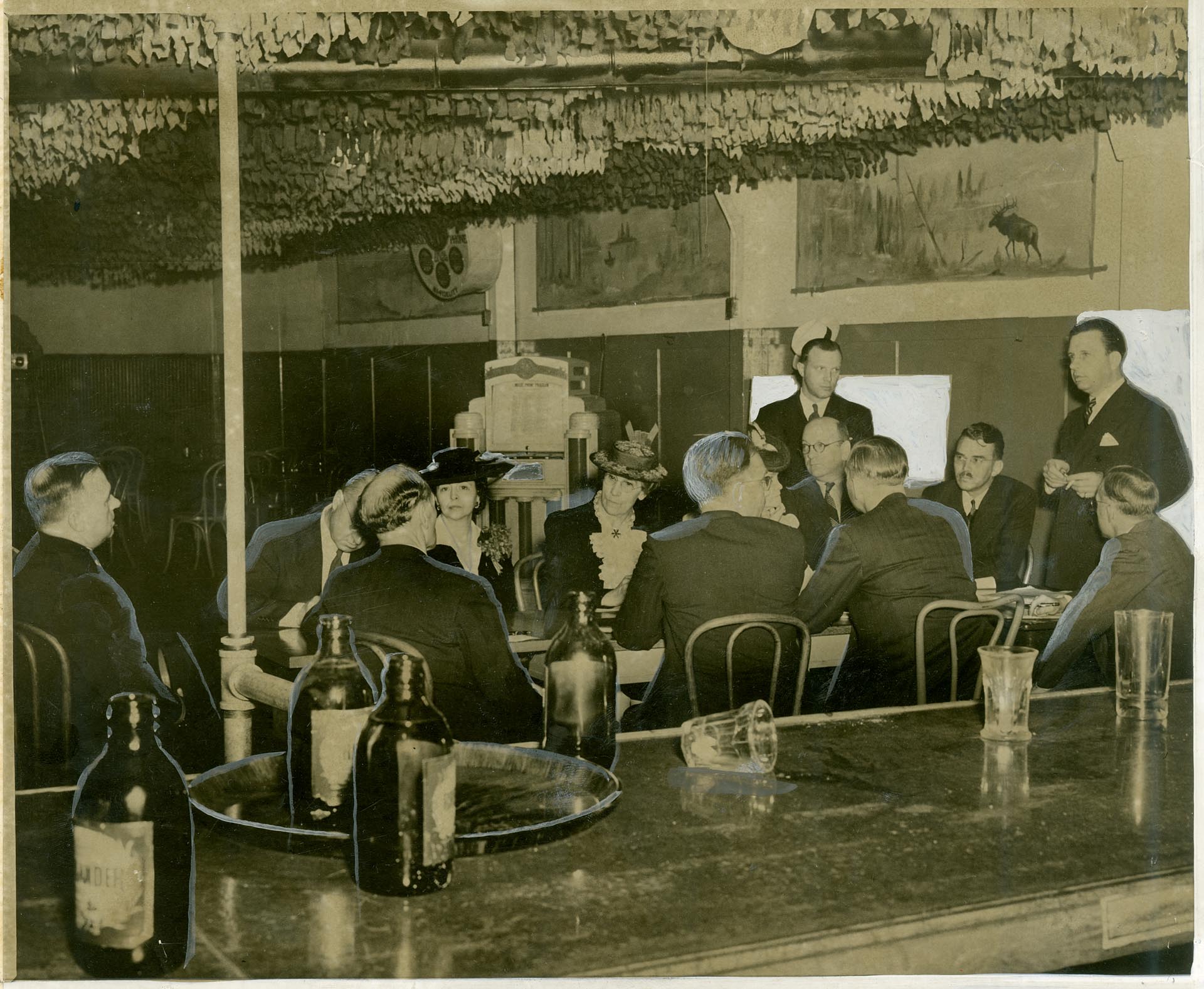 Image of Jurors in coroner's inquest convening at speakeasy, Seattle, August 8, 1941