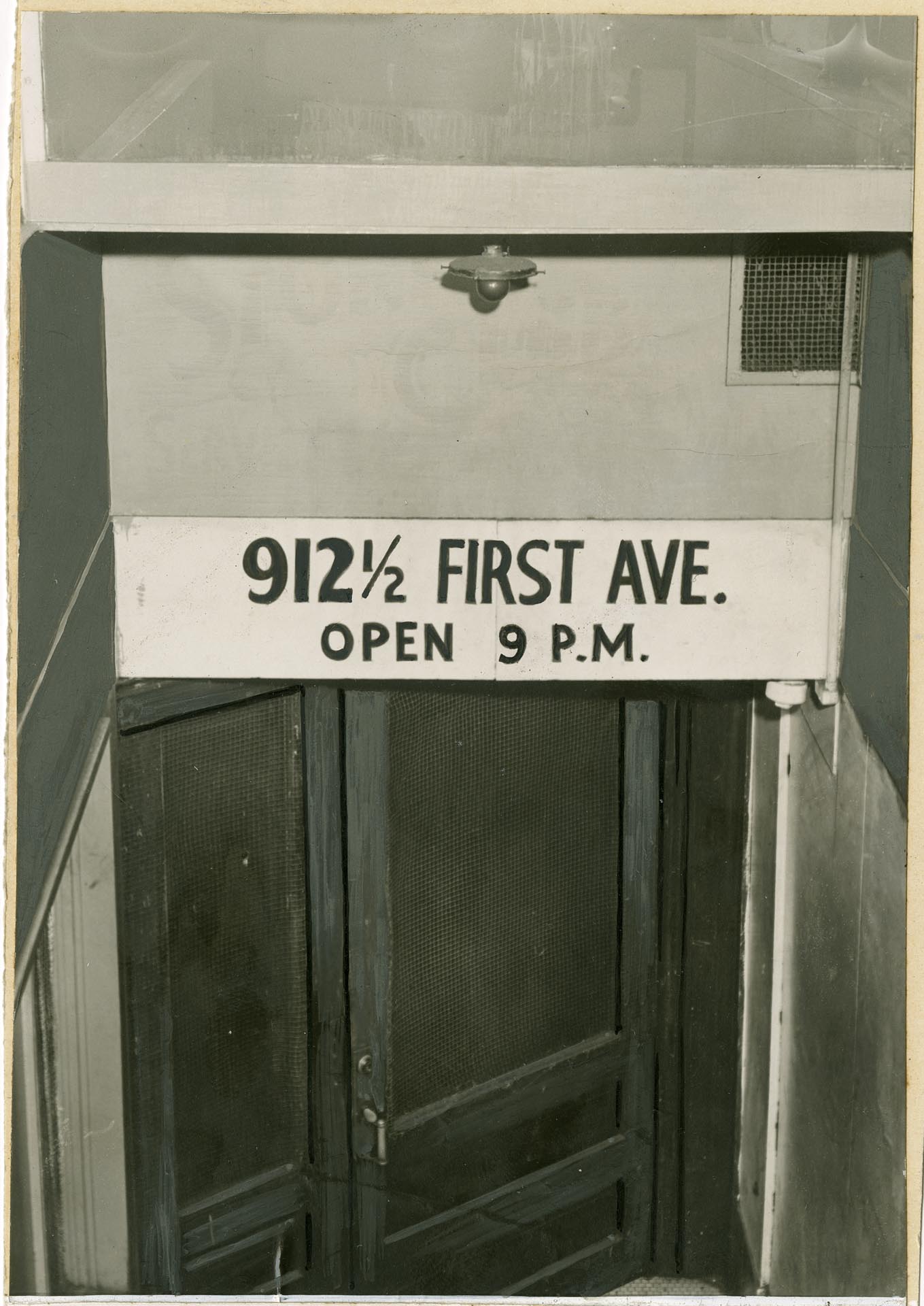 Image of Entrance to the Stork Club, 912 1/2 1st Ave., Seattle, May 3, 1945
