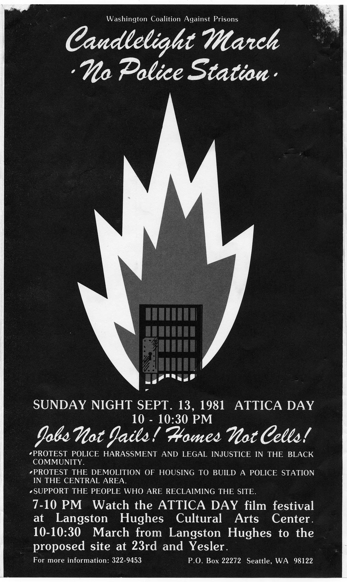 Image of Candlelight March - No Police Station poster, September 1981