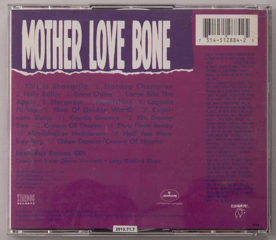 Image of Compact disc, Mother Love Bone, Polygram Records, Inc. © 1992