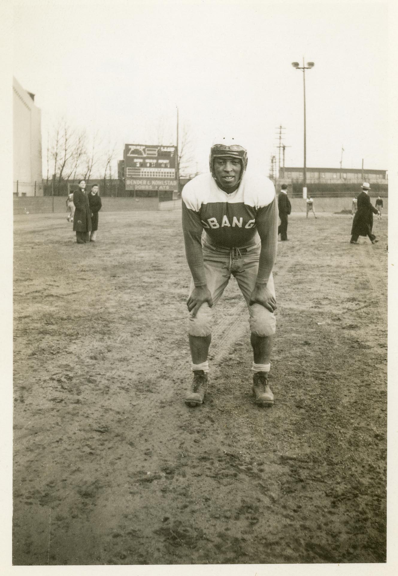 Image of Ubangi Blackhawks football player, Seattle, circa 1937