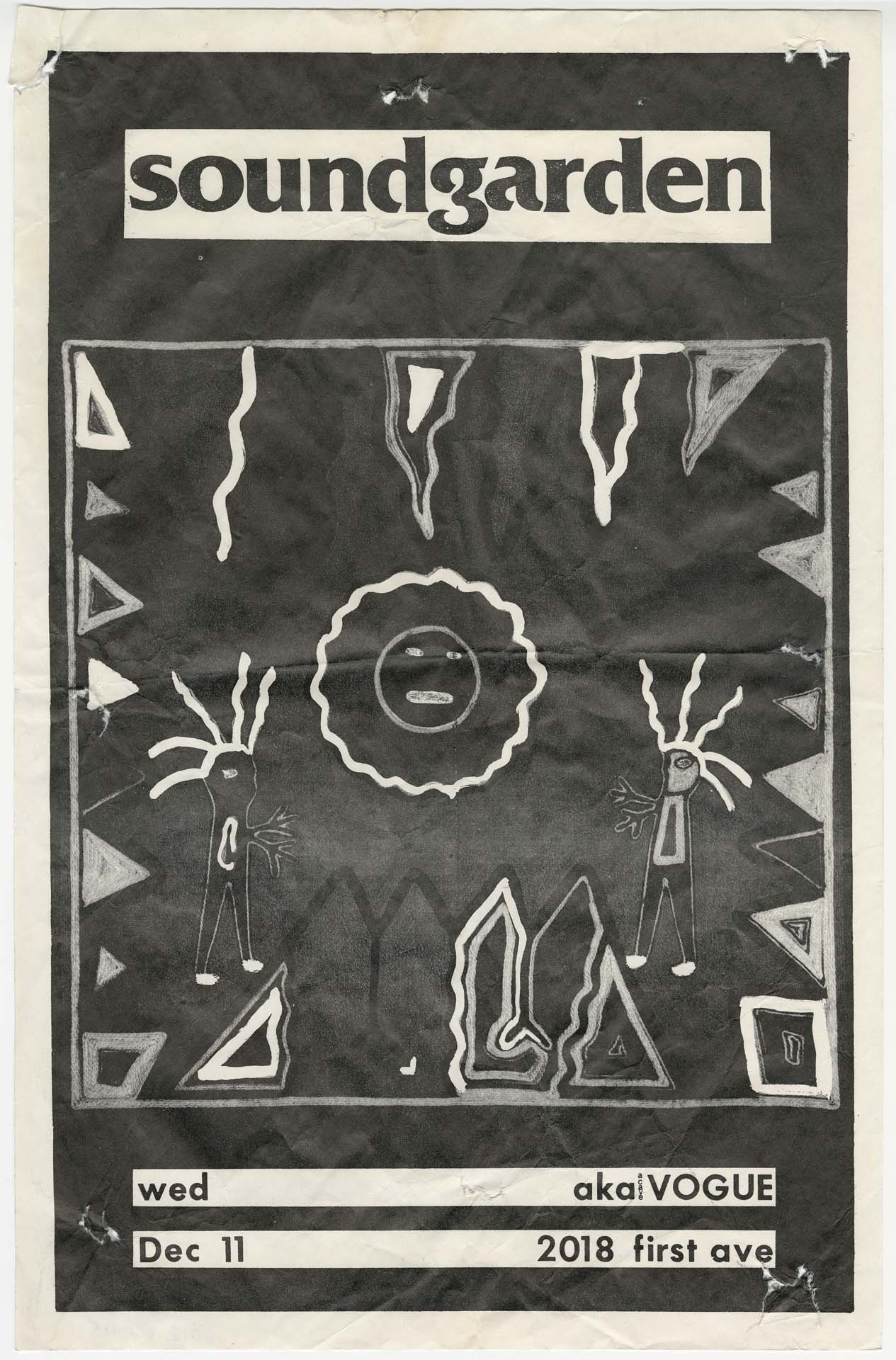 Image of Soundgarden concert poster, December 11, 1985