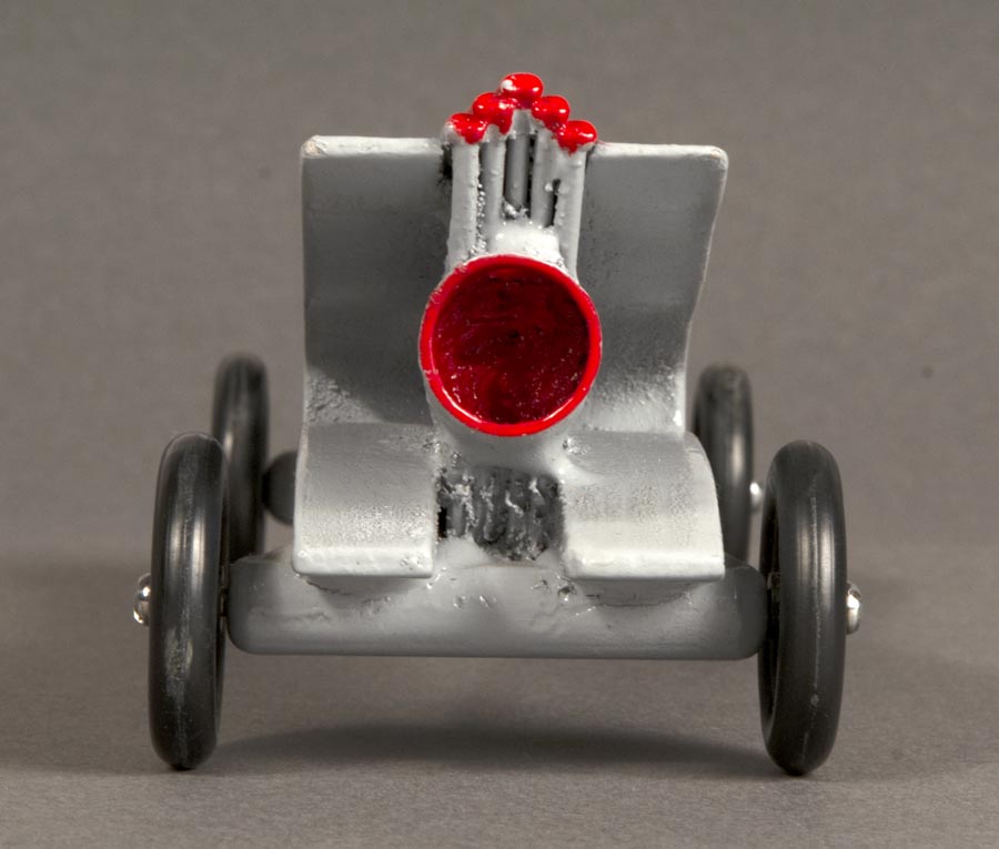 Image of Futuristic pinewood derby car, one of four, made by Jim Smith, ca. 1995-2010