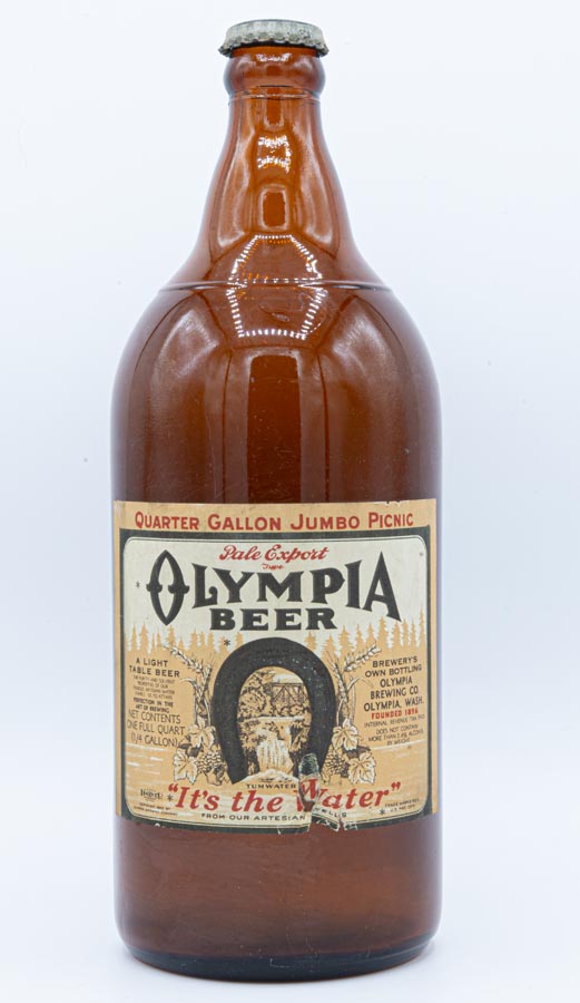 Image of Olympia beer bottle, ca. 1940s