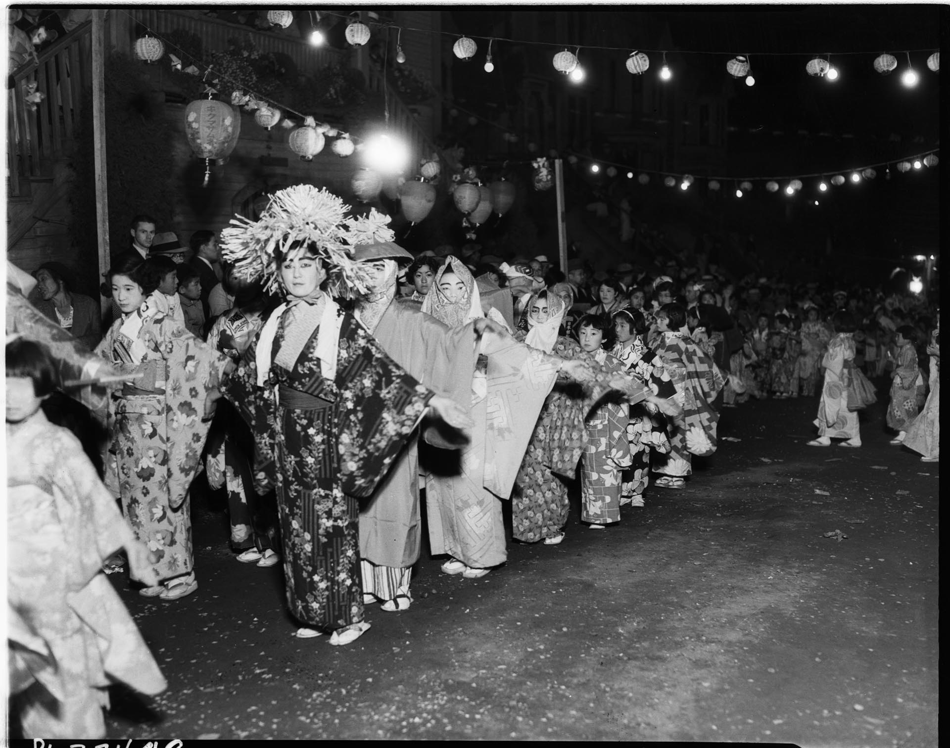 Image of Dancers at Bon Odori festival, Seattle, 1935