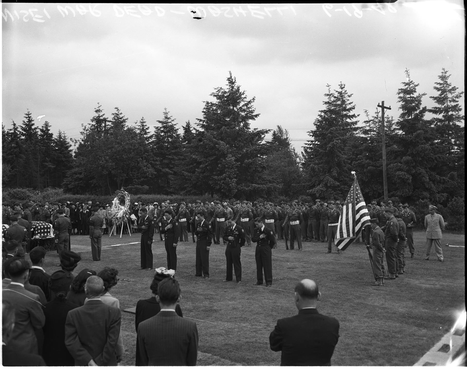 Image of Funeral for Nisei servicemen, Washelli Cemetery, Seattle, June 19, 1948