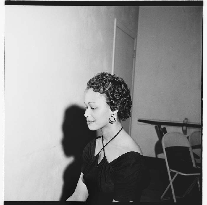 Image of Marie Edwards Beauty School hairstyle model, circa 1955