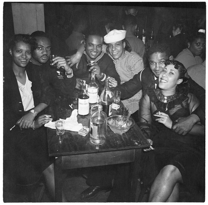 Image of Sailors and their dates at a nightclub, Seattle, 1942
