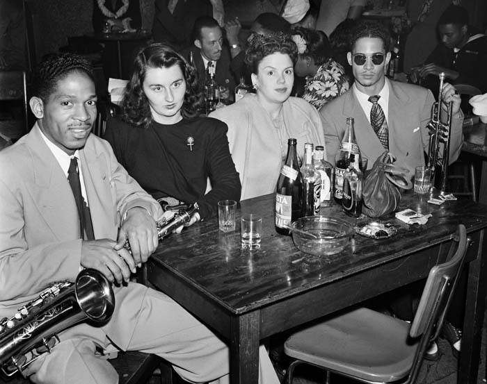 Image of Billy Tolles and others at Basin Street, Seattle, circa 1945