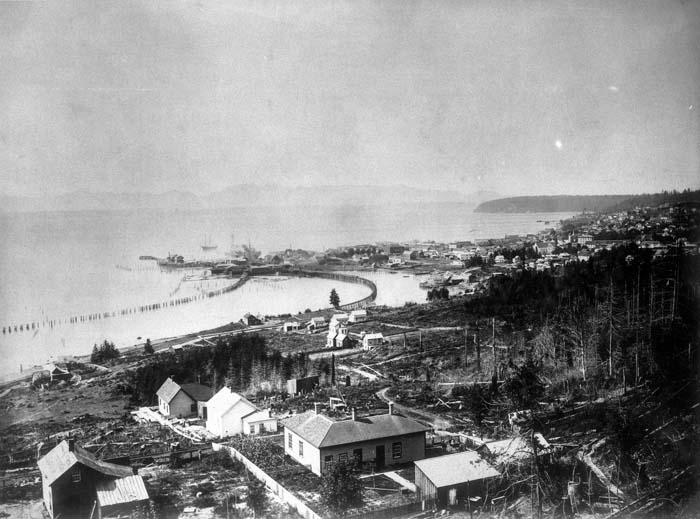 Image of View of Seattle, looking northwest from 12th St. and Dearborn, circa 1882