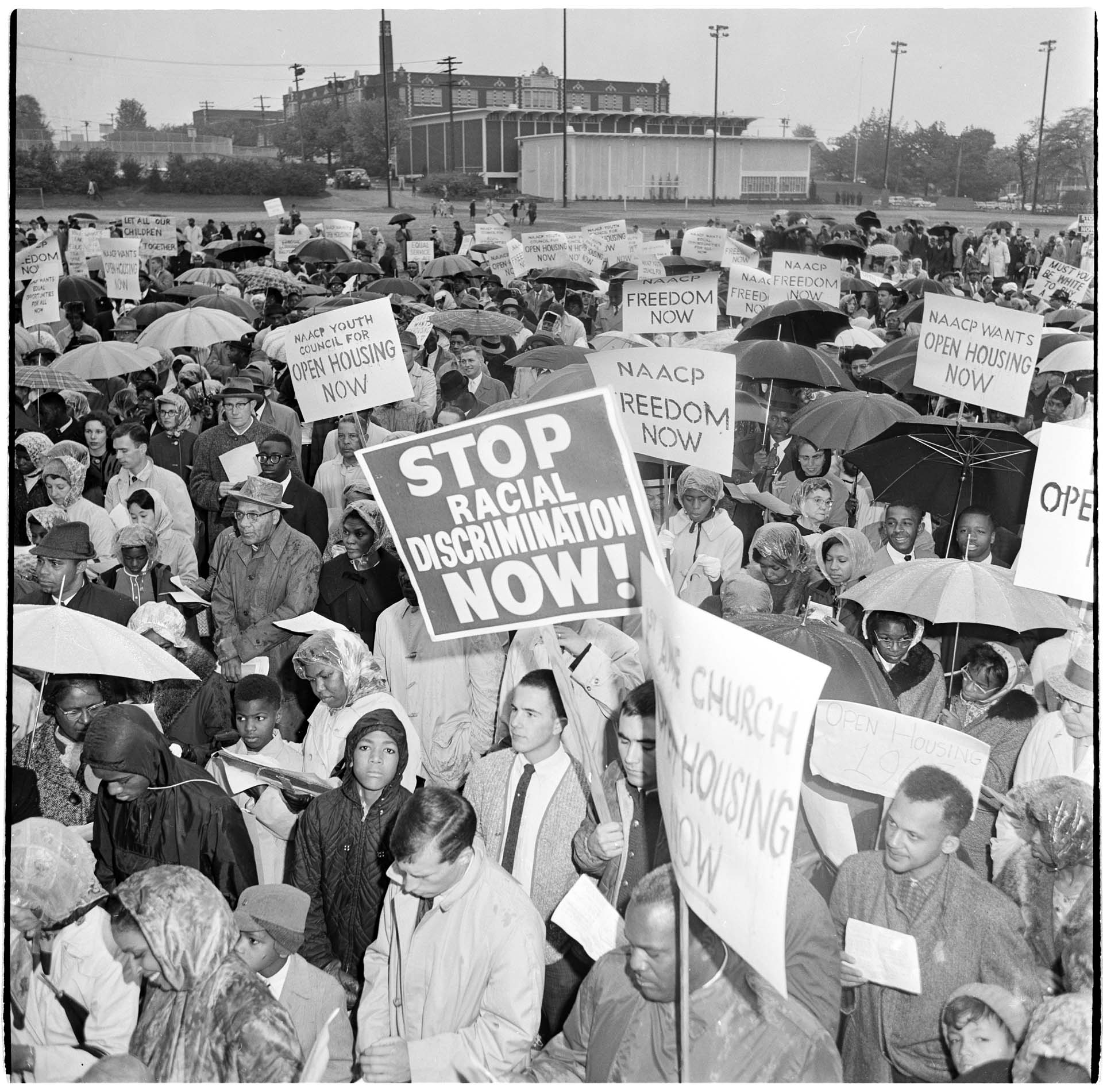 Image of Open housing demonstration at Garfield playfield, Seattle, October 20, 1963