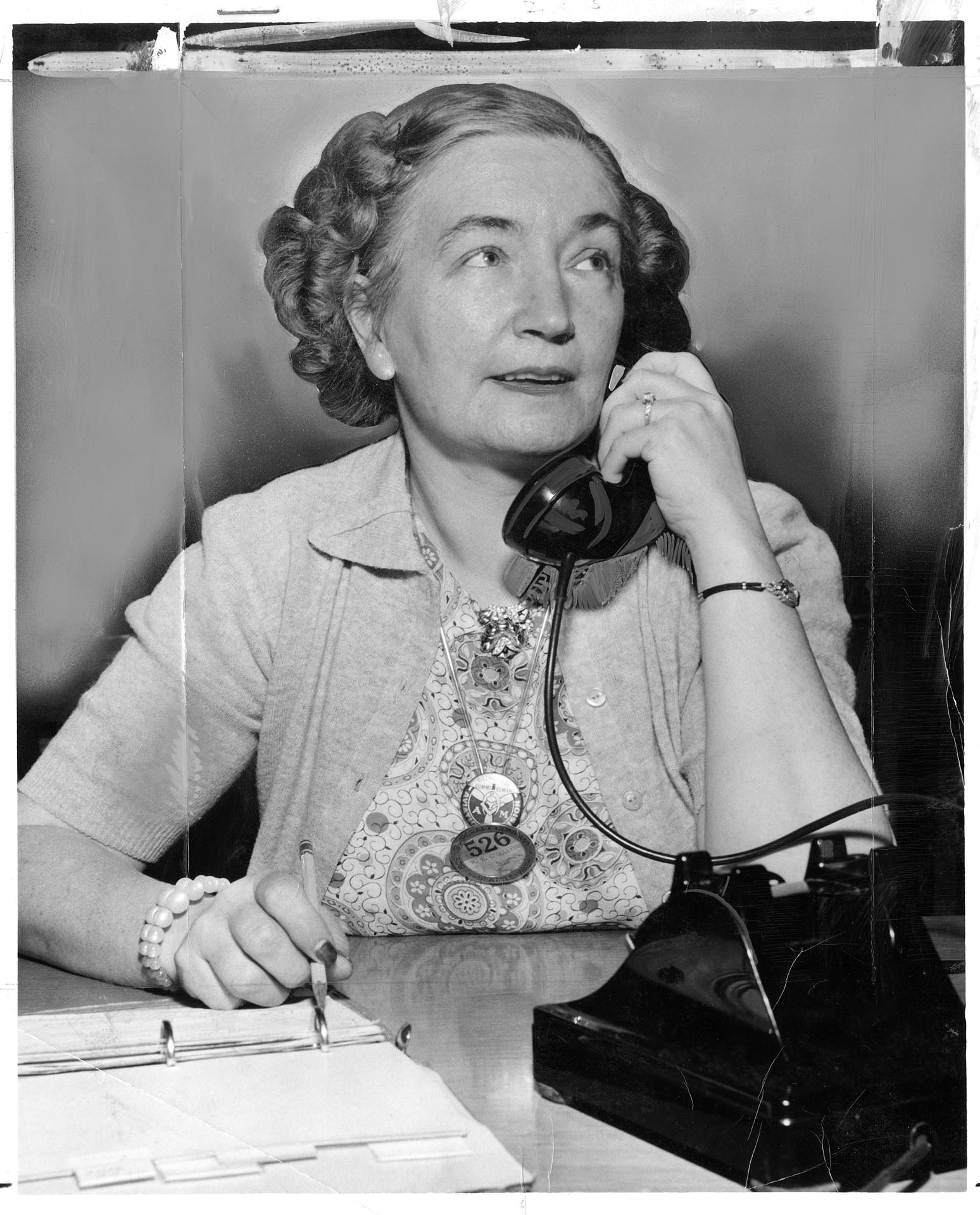 Image of Bernardine O'Sullivan working at Boeing, January 15, 1954