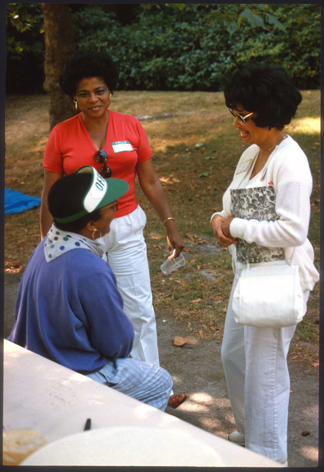 Image of Three women at ROOTS family picnic, Seattle, 1984