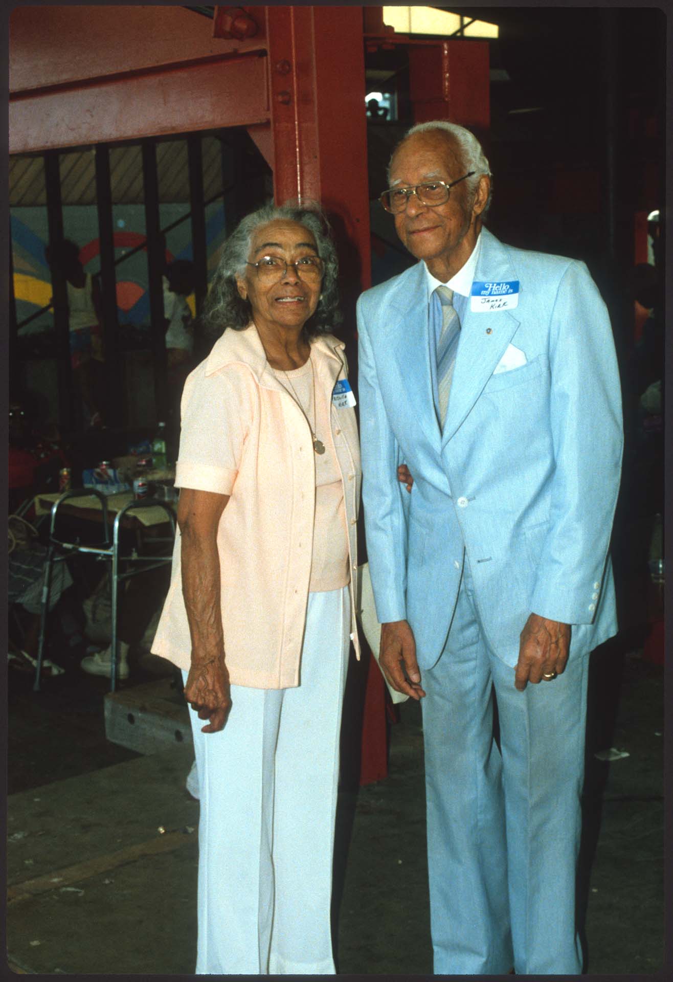 Image of James and Priscilla Kirk at ROOTS family picnic, Seattle, 1987