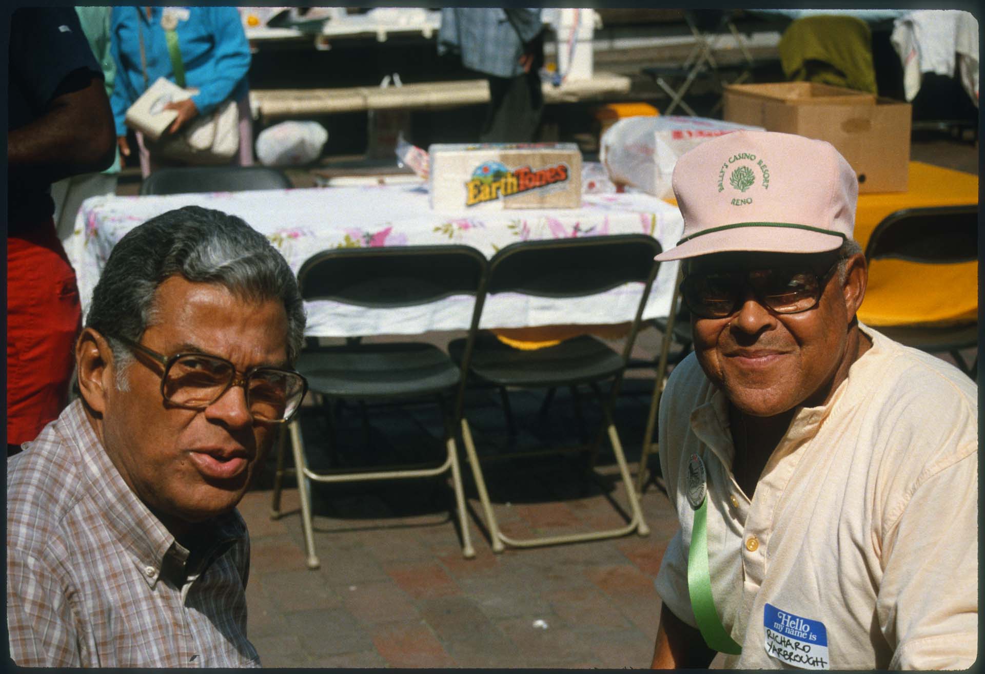 Image of Homer Harris and Richard Yarbrough at ROOTS picnic, Seattle, 1989