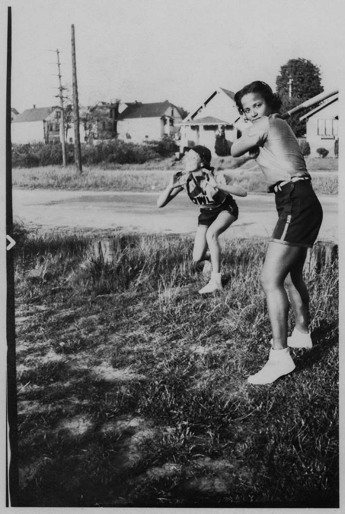 Image of Two Owls Club softball players at practice, circa 1938