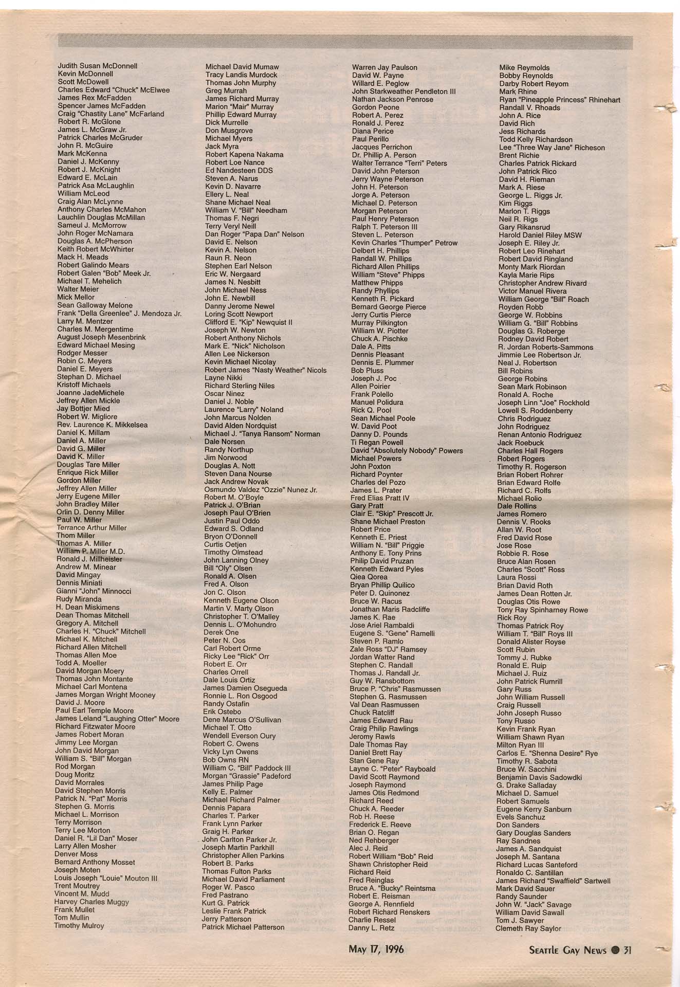 Image of Seattle Gay News, Vol. 24, No. 20, May 17, 1996