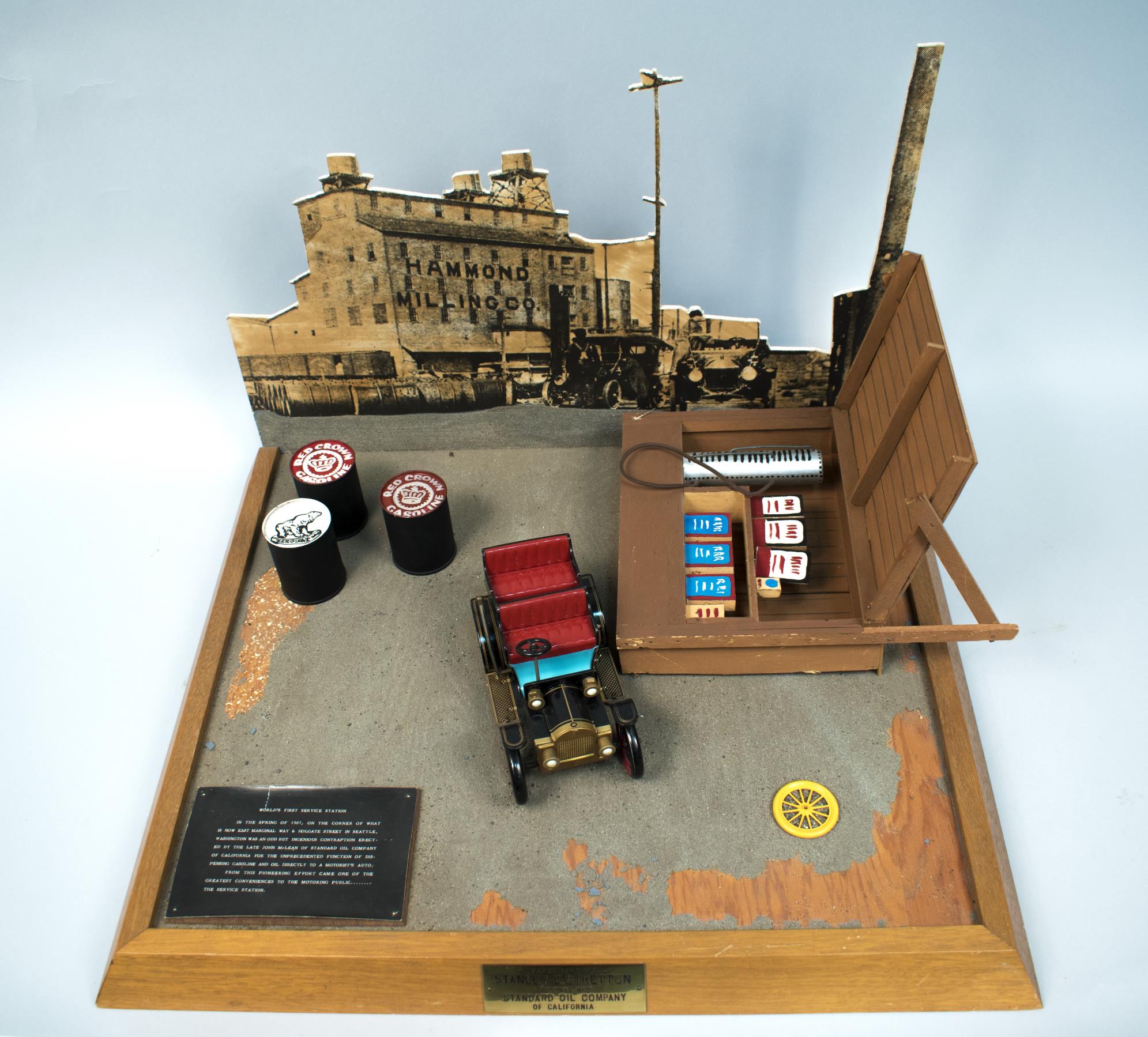 Image of Model of first gas station at Holgate and East Marginal Way in Seattle in 1907