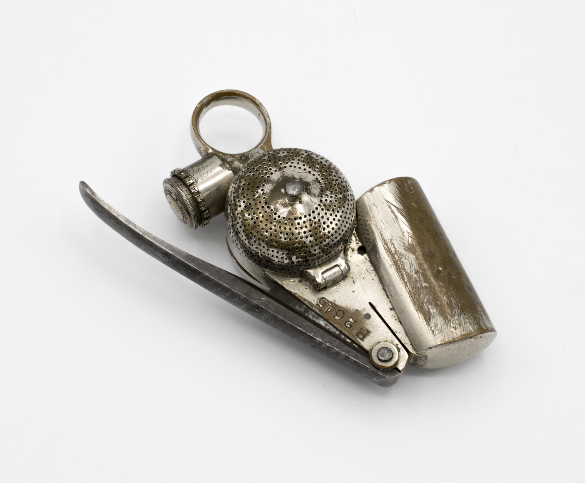 Image of Railroad combination punch and register, ca. 1874