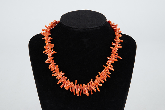 Image of Coral necklace purchased at the AYPE, 1909
