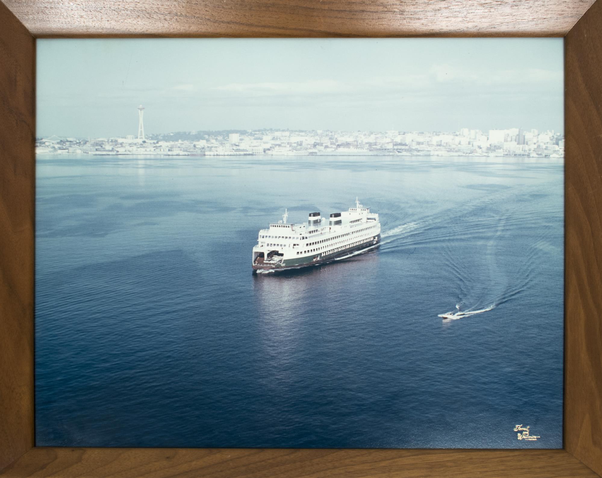 Image of Color photograph of the ferry Hyak in Puget Sound, reprinted by Forest and Whitmire Photography, ca. 1970