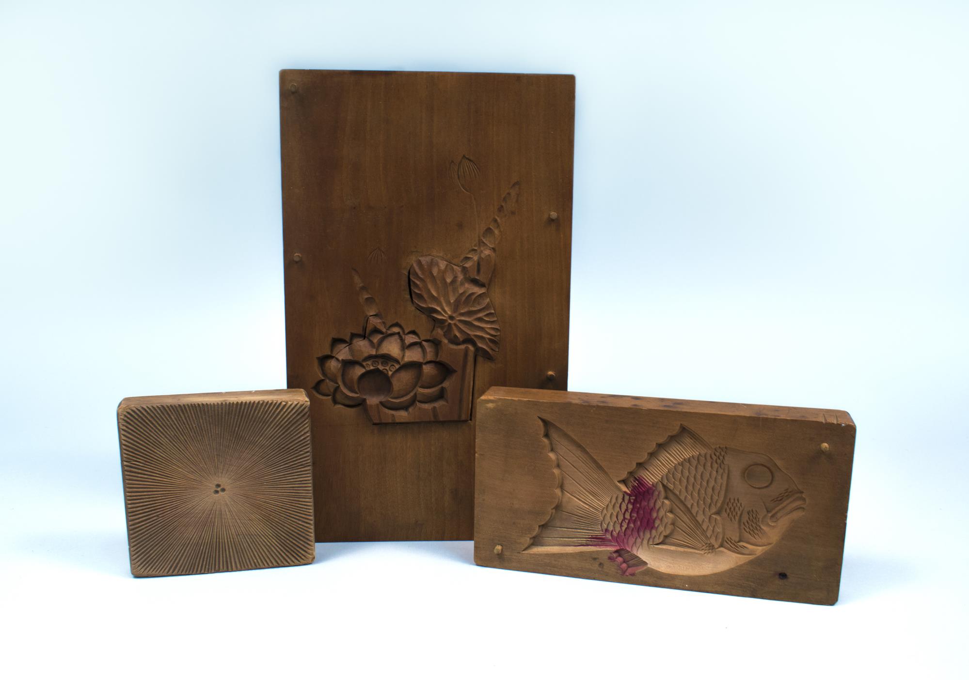 Image of Seasonal mochi mold, winter design, used at Sagamiya Confectionery Co., ca. 1905-1950