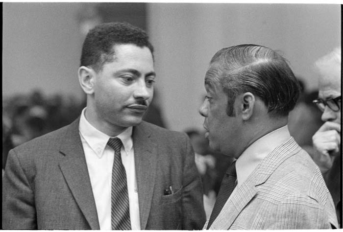 Image of Lem Howell at inquest into police shooting of Larry Ward, Seattle,  May 22, 1970