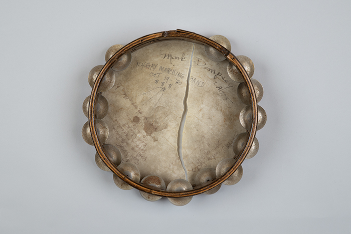 Image of Tambourine used by Mark Dempsey, ca. 1975