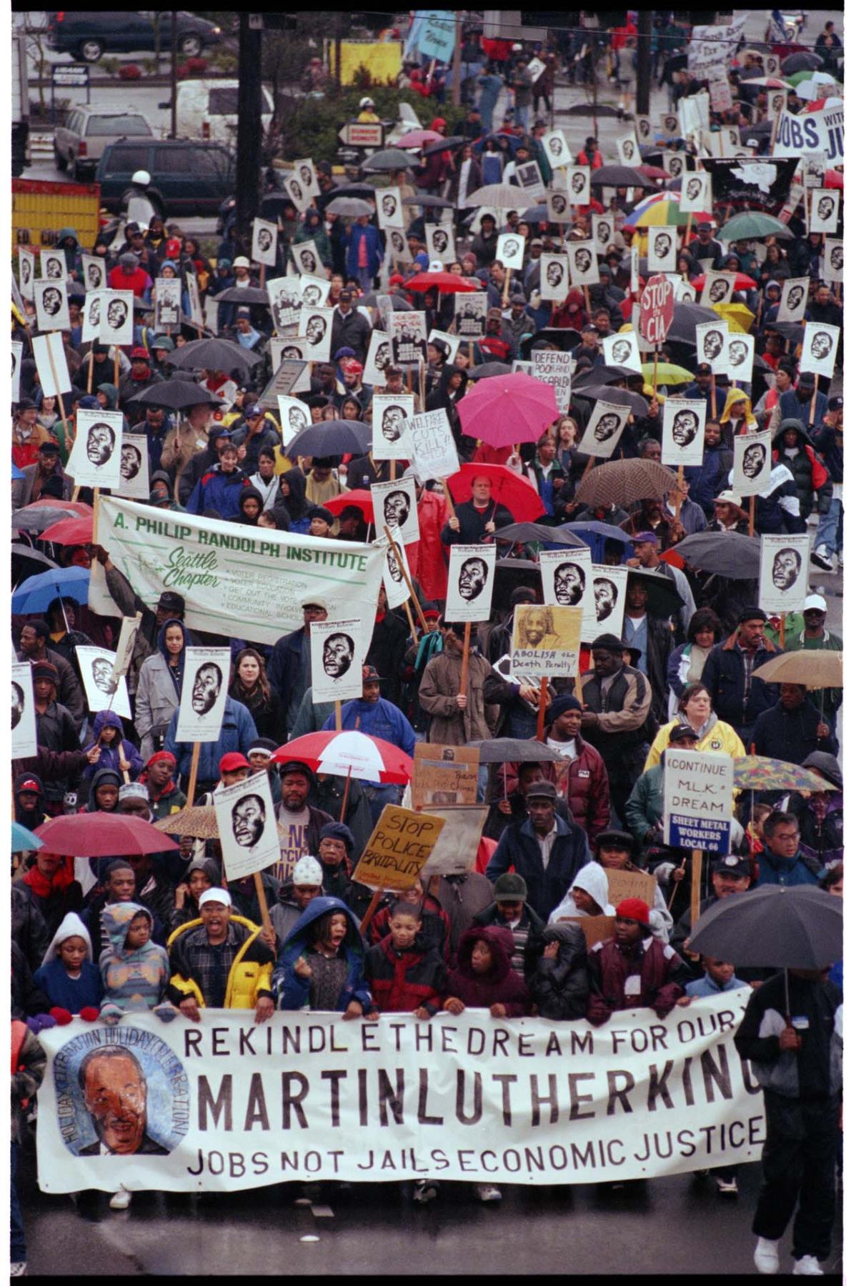 Image of Martin Luther King Day march, Seattle, January 20, 1997