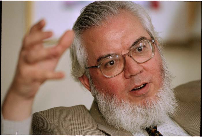 Image of Juan Somavia, Director-General of the International Labor Organization, at the WTO Conference, Seattle, November 28, 1999