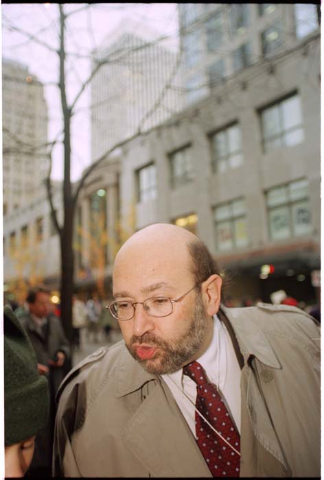 Image of Henri Benkoski, government official from Belgium, in Seattle for WTO conference,  November 30, 1999