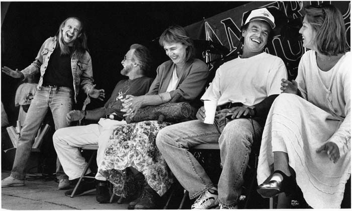 Image of Cast members at look-alike contest at Twin Peaks Festival, Snoqualmie, August 1992