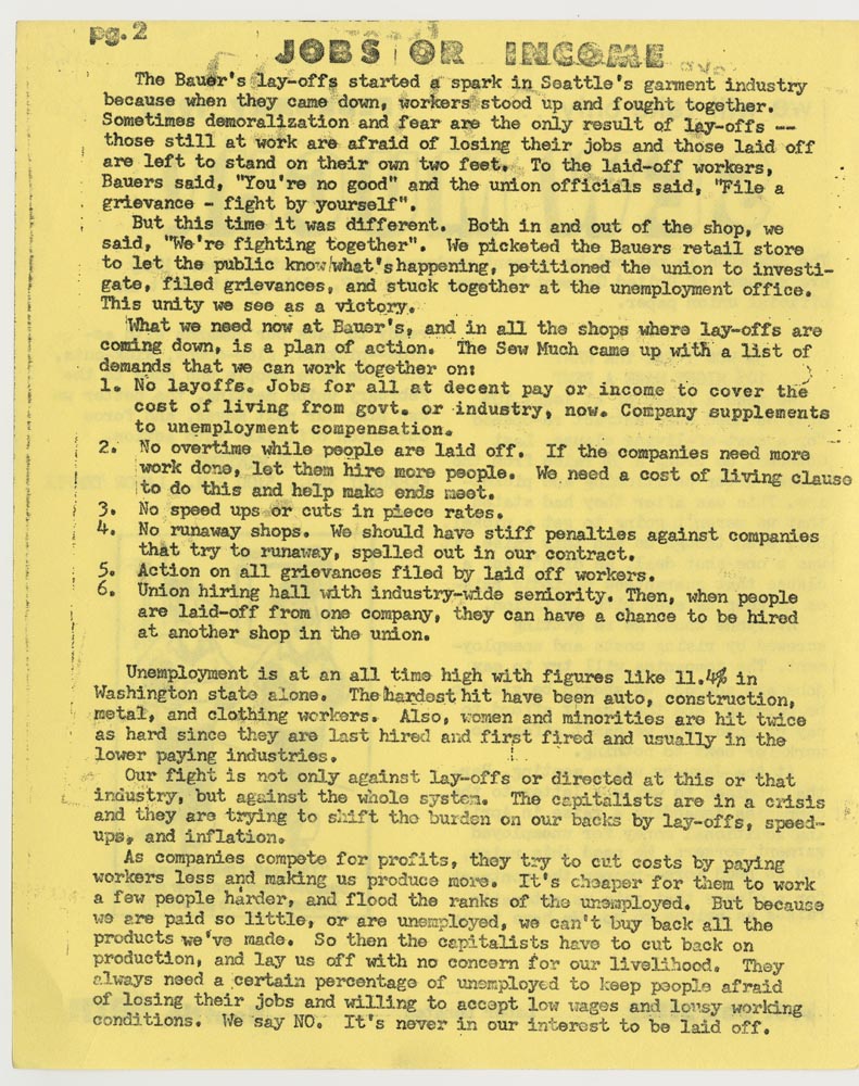 Image of We will take only...Sew Much! newsletter, February 1975