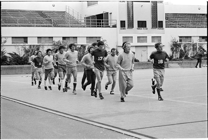 Image of Seattle Sounders training at Memorial Stadium, May 1, 1974