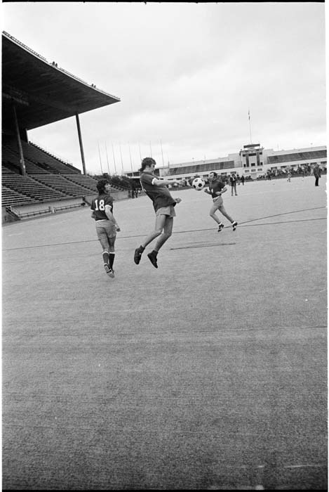 Image of Seattle Sounders training at Memorial Stadium, May 1, 1974