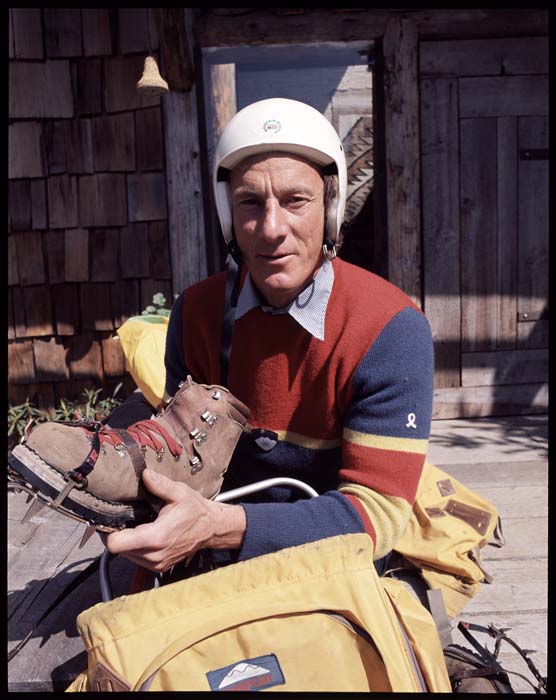Image of Lou Whittaker at his home in Ashford, Washington, April 1975